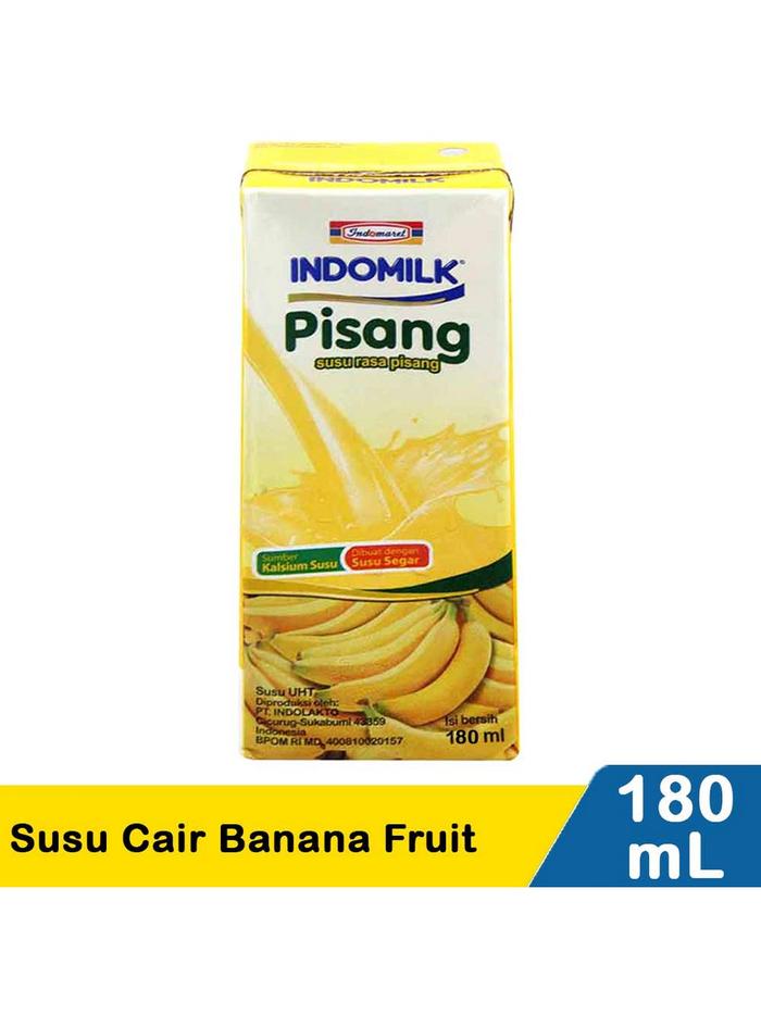 Gambar Indomilk Susu Segar UHT Cair Rasa Pisang Fresh Milk Banana Fruit 180ml dari OddsOlShop undefined Tokopedia
