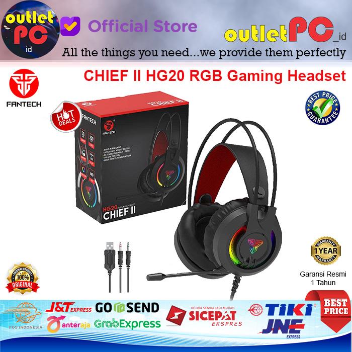 Jual FANTECH HEADSET CHIEF II HG20 RGB Gaming Headset HG 20 HG-20 3.5mm ...