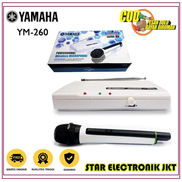 Gambar Microphone Yamaha YM-260 Profesional Single Wireless Suara Jernih dari STAR ELECTRONIK JAKARTA undefined Tokopedia