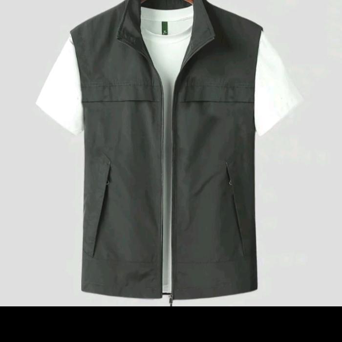 Gambar Rompi casual Rompi motor Rompi multifungsi - Abu tua, S dari RG89 Clothing undefined Tokopedia