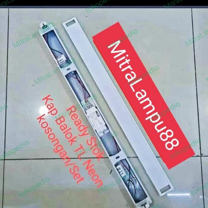 Gambar Kap Lampu TL Balok 1x36/1x36W Housing T8 Neon TLD 36Watt Tebal 120cm - Set Ballast 36W dari MitraLampu88 undefined Tokopedia