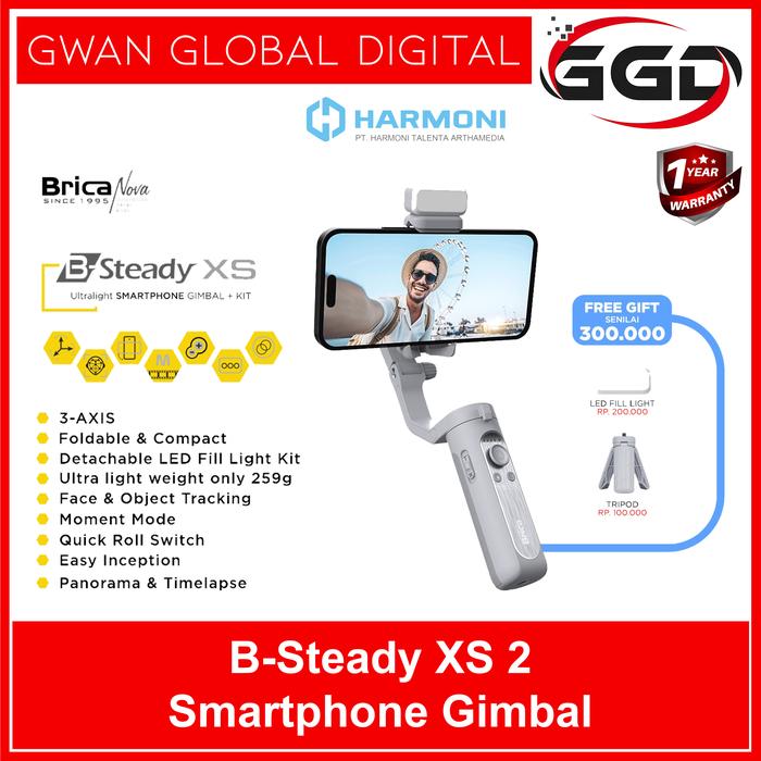 Gambar Brica B-Steady XS2  3-Axis Stabilizer Smartphone HP Gimbal Stabilizer - Abu-abu dari Gwan Global Digital undefined Tokopedia
