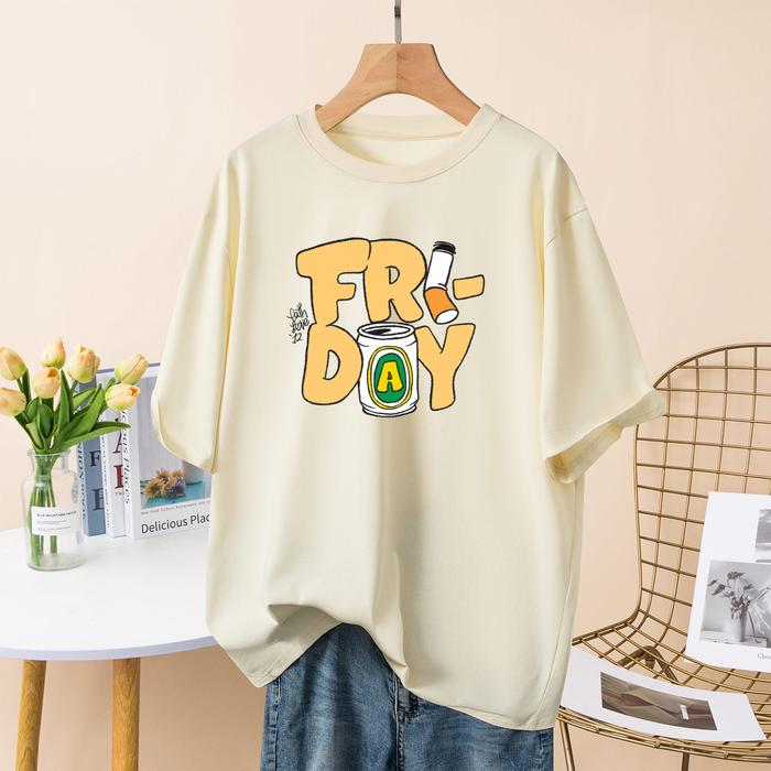 Gambar Three Pigeon T-Shirt FRIDAY - Casual Pria High Quality 100% Cotton - Apricot, M dari Three Pigeon Official undefined Tokopedia