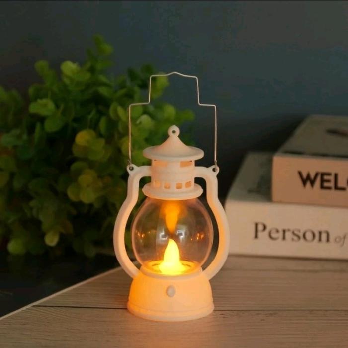 Gambar Lampu Lentera Lilin LED Dekorasi Lampu Tidur Model Petromak - Putih dari MODAL MERTUA undefined Tokopedia