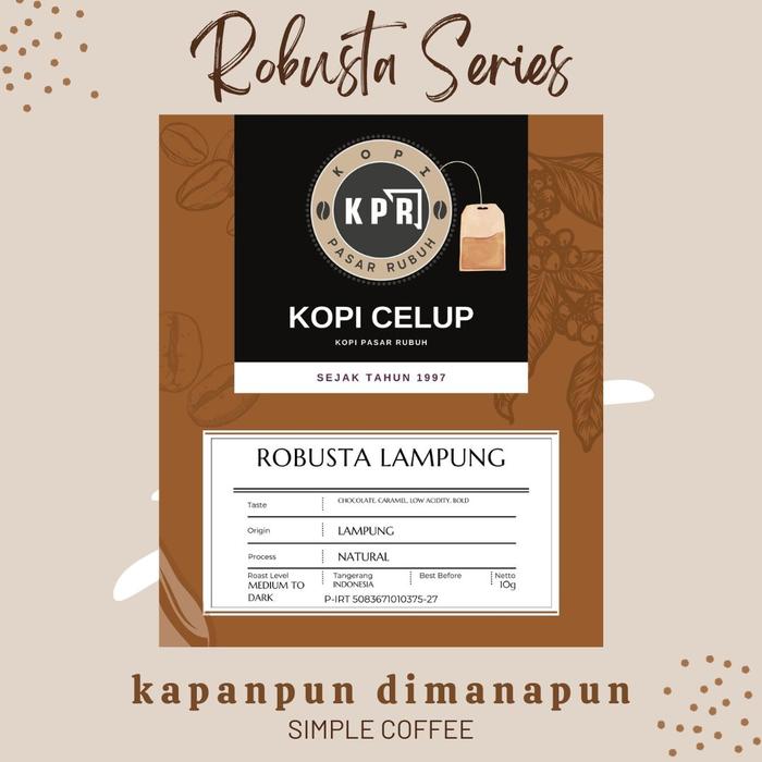Gambar Kopi Pasar Rubuh - KPR - Kopi Celup Robusta - Lampung dari Kopi Pasar Rubuh KPR undefined Tokopedia