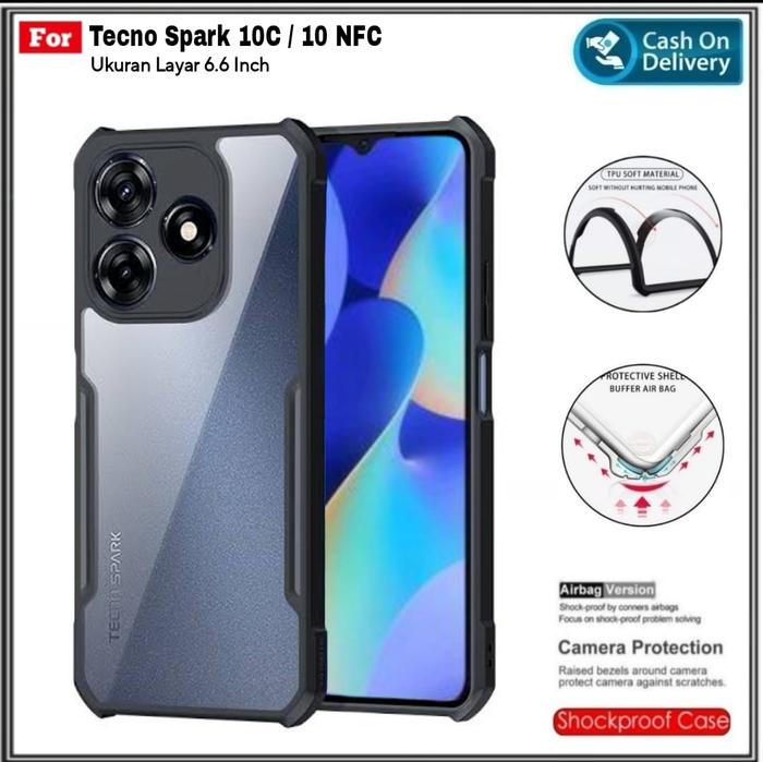 Gambar Paket 4in1 Case Tecno Spark 10C 10 NFC Casing Cover + Tempered Glass - CASING, TECNO SPARK 10C dari MondiStor undefined Tokopedia