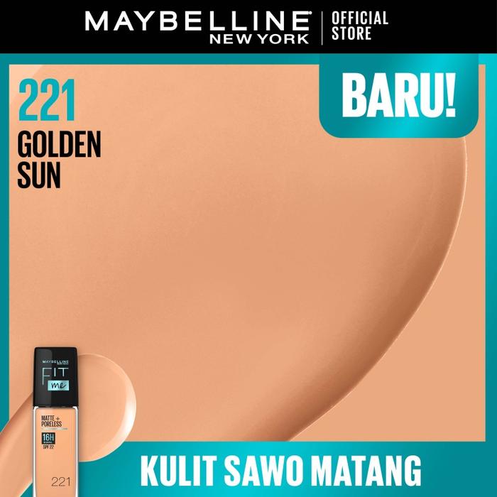 Gambar Maybelline Fit Me Matte + Poreless Liquid Foundation Make Up 30ml Ori - 221 dari More Beautiful Store Official undefined Tokopedia