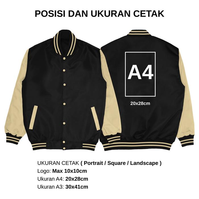 Gambar Jaket Varsity Sablon Custom satuan full warna Pria/Wanita - A4, M dari Craftex undefined Tokopedia