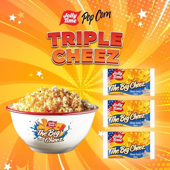 Gambar Jolly Time Mircowave Popcorn Triple Pack - live - Triple Cheez dari jollytimeindonesia undefined Tokopedia