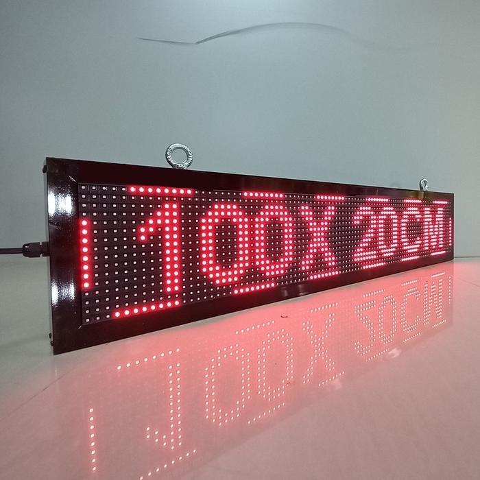 Gambar Huruf Berjalan Running Text Raning Teks WiFi RGB Full Color 1 Sisi - P10 SMD MERAH, 20CM X 35CM dari CV. MEDIA DIGITAL TECHNOLOGY undefined Tokopedia