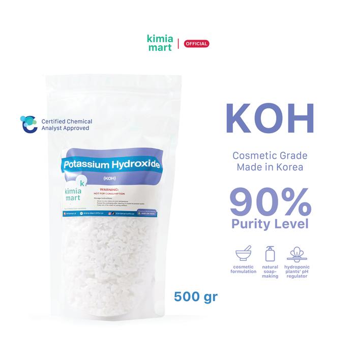 Gambar KOH Bahan Baku Sabun Kosmetik / Potassium Hydroxide 500g by Kimia Mart dari Kimiamart undefined Tokopedia