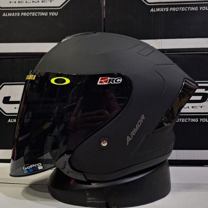 Gambar HELM JS ARMOR SOLID ORIGINAL SNI - Black Doff, M dari Kompashelmet undefined Tokopedia