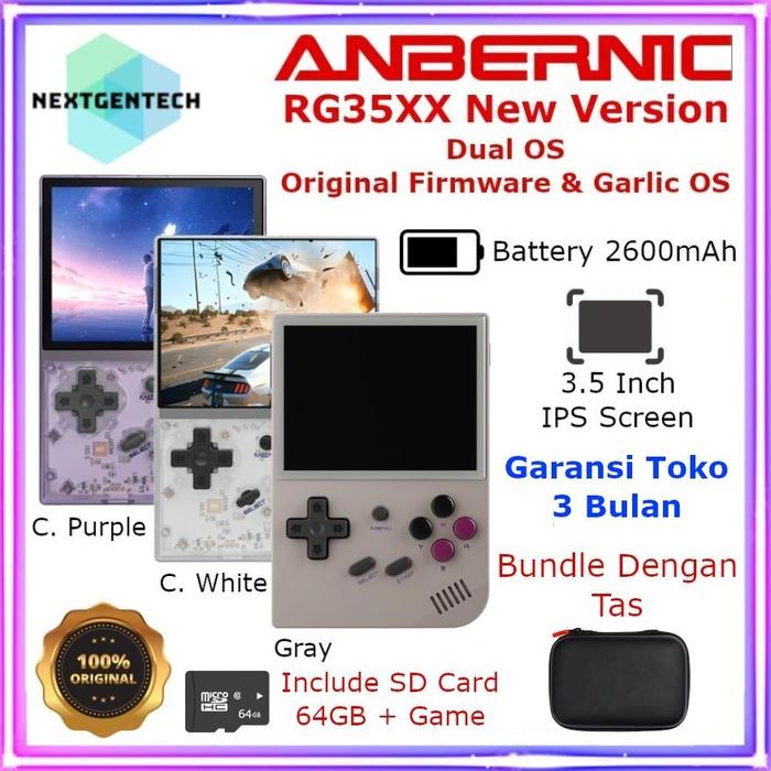 Gambar Anbernic Rg35Xx Retro Handheld Console Mini Portable Video Game System - OFW + Garlic OS, Gray dari Toko cahaya 02 undefined Tokopedia