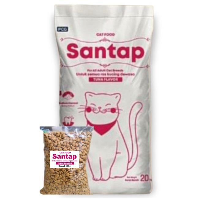 Gambar Santap Cat Food Repack 800 gr Makanan Kucing Kering - Tuna dari Animal kingdom petshop undefined Tokopedia