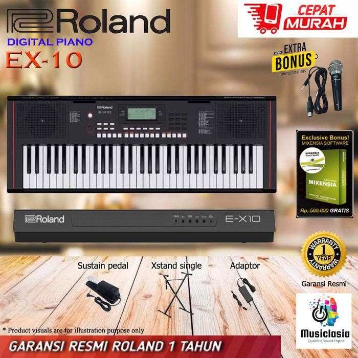 Gambar Roland EX10 Arranger Keyboard / EX-10 / EX 10 / E-X10 / E X10 Garansi - Paket 3 dari Musiclasia undefined Tokopedia