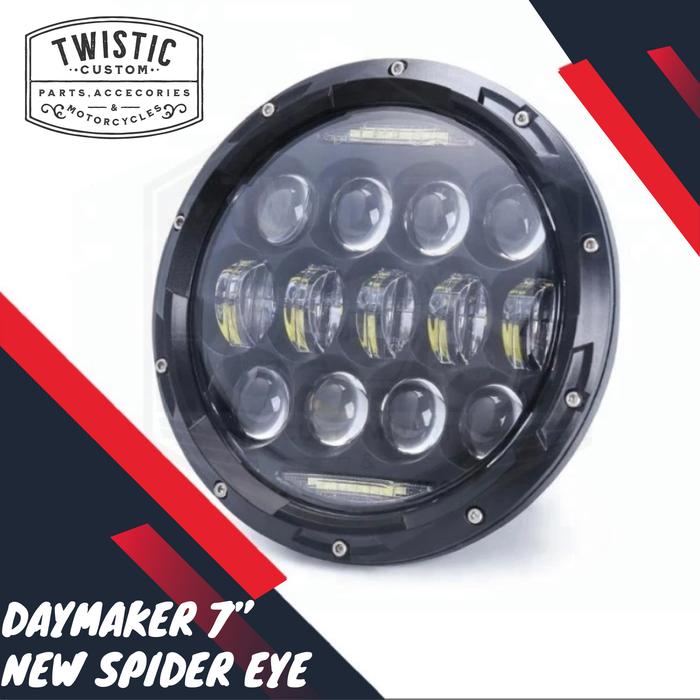 Gambar Daymaker Spider Eye 7 Inchi Lampu LED 75w New Model 2019 Kawasaki W175 - Hitam dari TWISTIC CUSTOM undefined Tokopedia