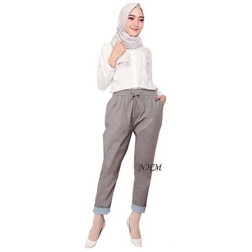 Gambar Celana Wanita jumbo katun street - Abu-abu, Jumbo dari NHM Online undefined Tokopedia