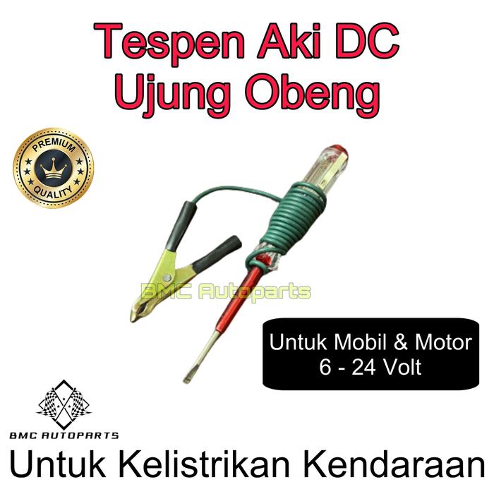 Gambar Tespen Aki DC Ujung Obeng / Runcing - Testpen 6 - 24V Voltage Tester - Ujung Obeng dari BMC Autoparts undefined Tokopedia