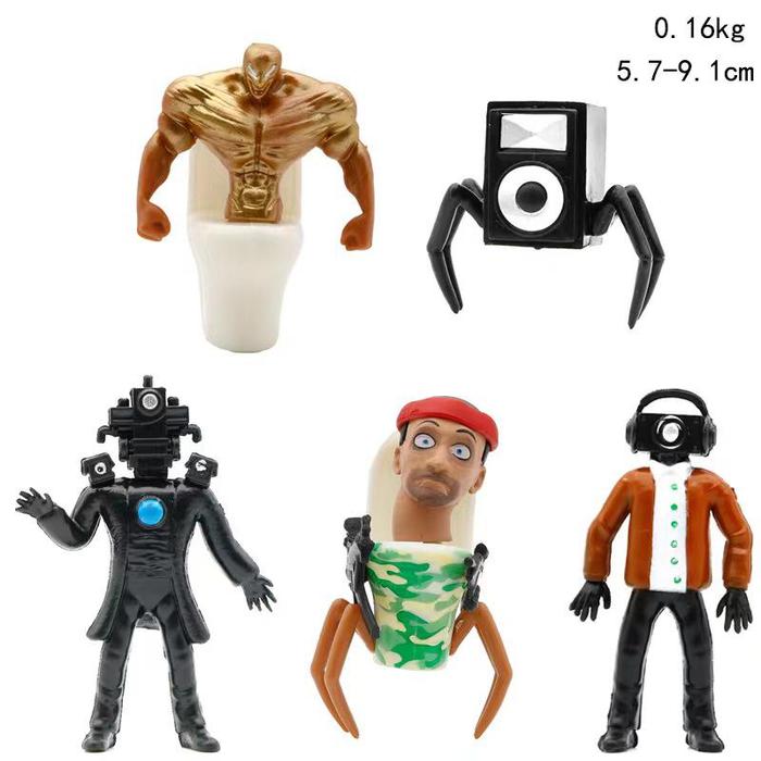 Gambar Action Figure SKIBIDI TOILET Set Of 8 Pcs Mainan Model Game Viral Came - 5F dari ELSA KADO STORE undefined Tokopedia