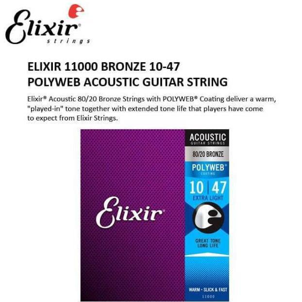 Gambar Senar Gitar Akustik Elixir String Import Nanoweb Polyweb 010 011 - Polyweb, 010 dari dahliantk undefined Tokopedia