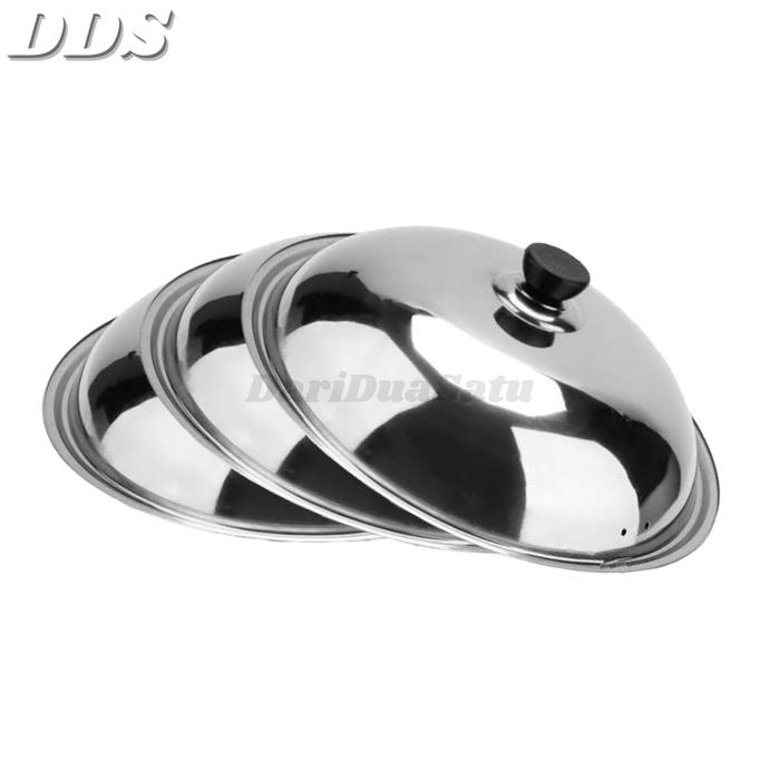 Gambar Tutup Wajan Stainless Penutup Panci Wok Kuali 28 - 36 cm - 34 cm dari DariDuaSatu undefined Tokopedia