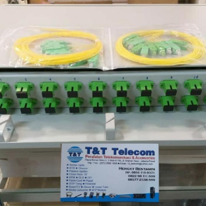 Jual OTB Rack 24 core SC / APC merk PAZ lengkap Adaptor + Pigtail SC ...