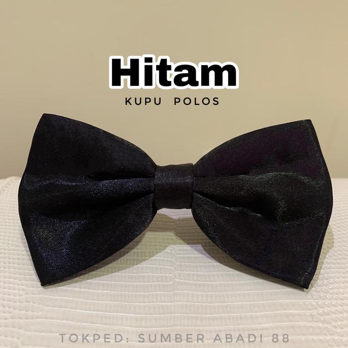 Gambar Dasi Kupu Polos Dewasa Pria Bowtie Kupu-Kupu Dasi Bow Tie Pita Kupu Kupu Aneka Warna (Hitam Abu Navy Biru Dongker Silver Abu-Abu Coklat Cokelat Merah Maroon Marun Pink Gold Emas Hijau Ijo) - KupuPolos Hitam dari Sumber Abadi 88 undefined Tokopedia