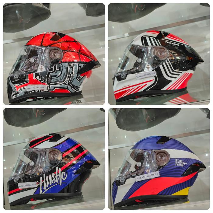 Jual Helm Full Face RSV FFS21 Motif Terbaru Techno, M Kota - Main Image