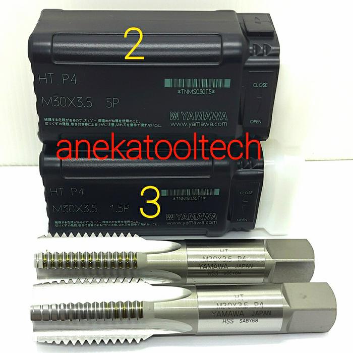 ヤマワ SKHハンドタップ 上 M30×3 HTP-M30X3-3 ヤマワ 一般用ハンドタップ（メートルねじ用） HTPM30X33送料無料