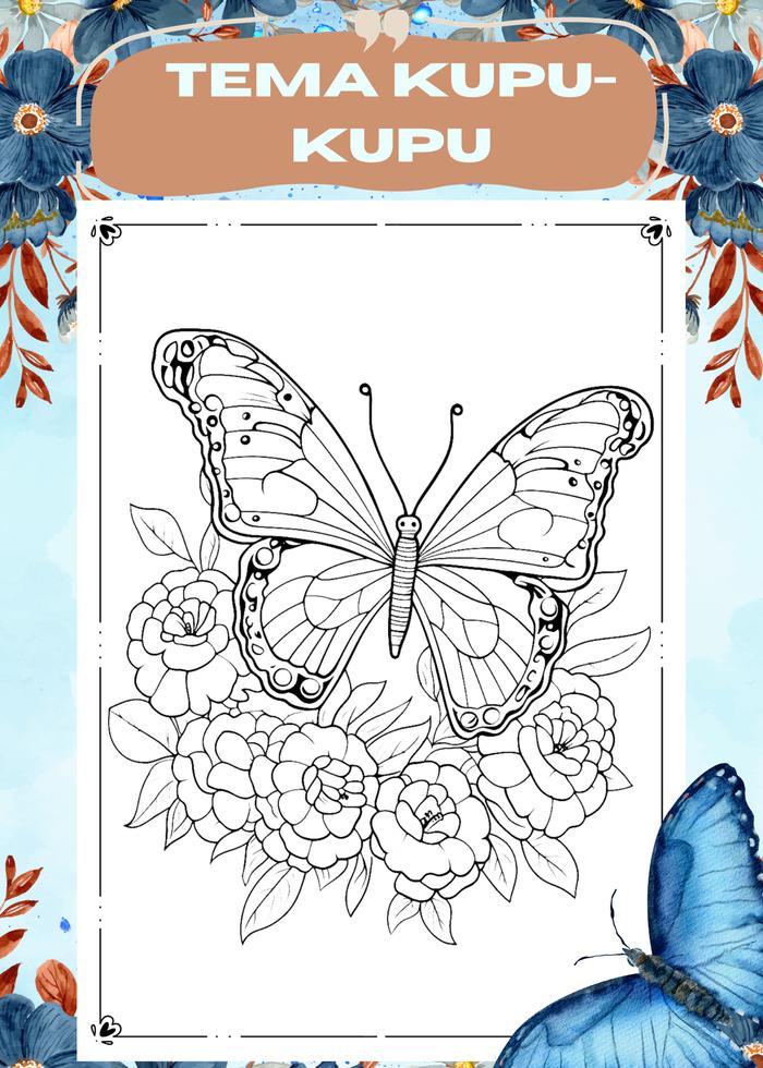 Gambar KERTAS MEWARNAI KUPU-KUPU/KERTAS GAMBAR/ PART 1 MEWARNAI ANAK PAUD TK - KUPU1, KERTAS A4 dari serbamainan.id undefined Tokopedia