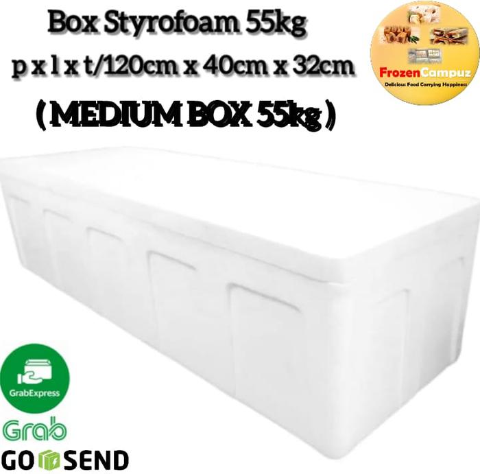 Gambar Box Styrofoam 120cm/75cm Hard 35kg/Medium 55kg Super Tebal Sterofoam - Medium Box 55kg dari FrozenCampuz undefined Tokopedia