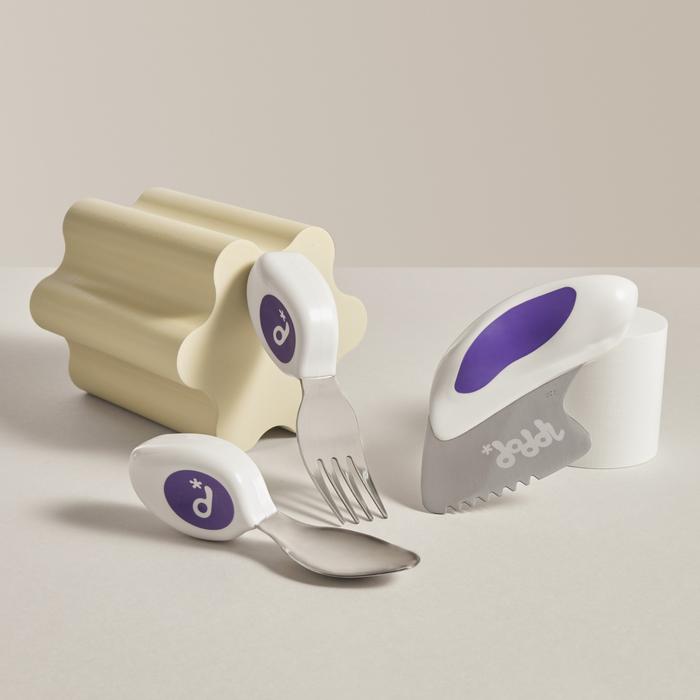 Gambar doddl | children's spoon, fork & knife set - indigo dari bebelou ID undefined Tokopedia