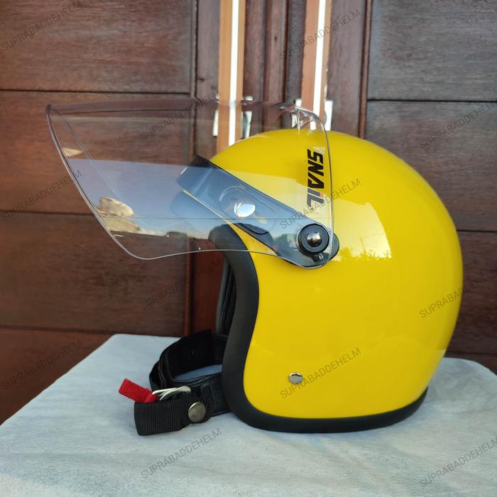Gambar Helm Slimhead kaca flat - Kuning, M dari Supraba Dede Helm undefined Tokopedia