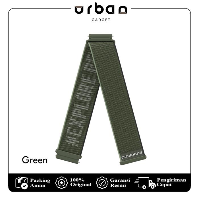 Gambar COROS STRAP NYLON 22MM APEX 2 PRO - GREEN dari Urban Gadget Official undefined Tokopedia