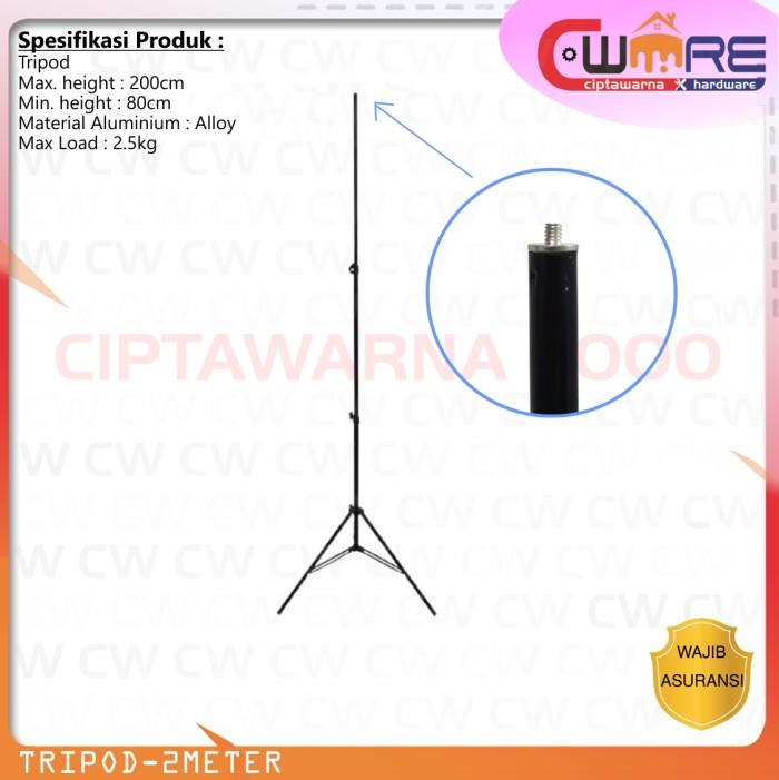 Gambar Paket Tripod 200 cm + 2 Holder HP Lampu Ring Light 26 cm Selfie Vlog - TRIPOD SAJA dari Ciptawarna2000 Home Living Kota Palembang Tokopedia