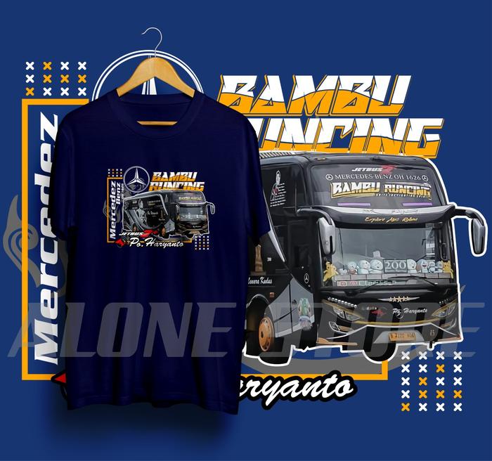 Gambar Kaos Bus PO HARYANTO BAMBU RUNCING // Bus mania // kaos sablon - Navy, M dari Alonestore_galih undefined Tokopedia
