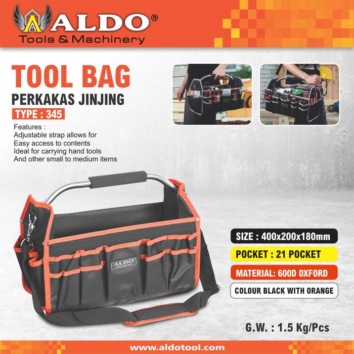 Gambar TOOL BAG PERKAKAS JINJING / TAS PERKAKAS JINJING / TOOL HAND BAG  ALDO dari ALDO Tool undefined Tokopedia