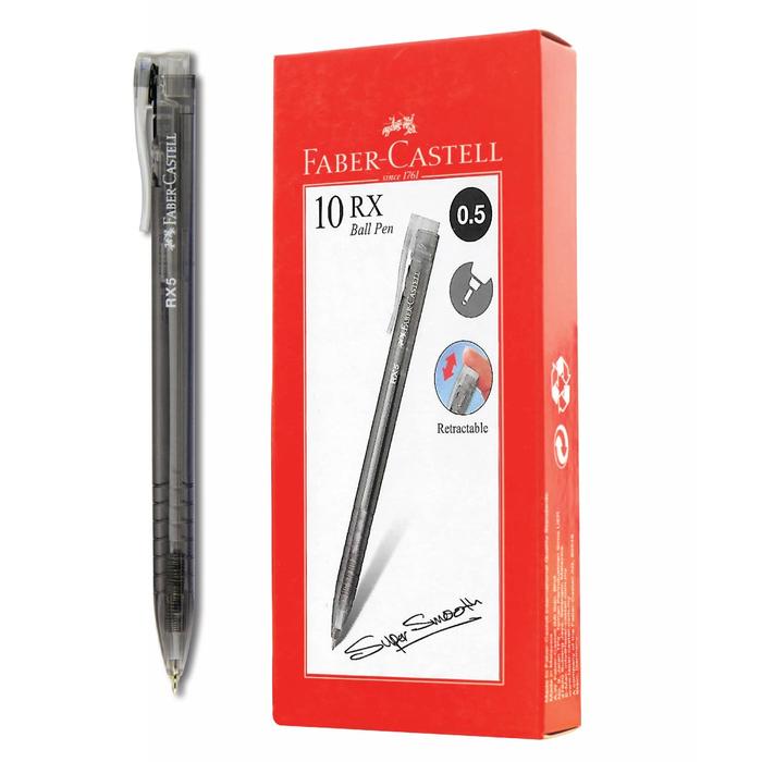 Gambar Pulpen / Ballpoint Faber-Castell RX 0.5 mm tinta hitam-Box isi 10 pcs dari Faber Castell Indonesia undefined Tokopedia