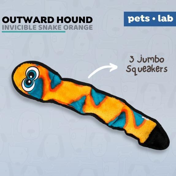 Gambar Code Outward Hound Invicible Snake Large Orange Mainan Anjing Squaker - 3 Jumbo Squaker dari dieshop21 undefined Tokopedia