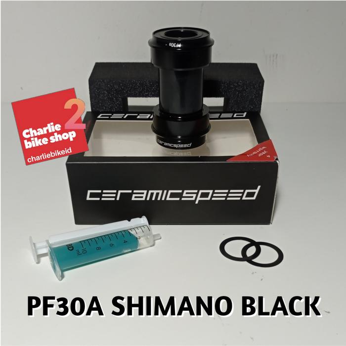 Gambar Bottom Bracket Ceramic Speed BB PF30A Shimano - Black Non Coated dari Charlie Bike Shop undefined Tokopedia