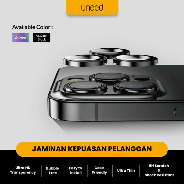 Uneed Back Ring Camera Lens Protector iPhone 11 12 13 14 15 ULC202  Aurora, 12 12 Mini