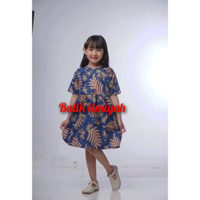 Gambar Baju Batik Anak Perempuan Usia 2 3 4 5 6 7 8 9 10 11 12 Tahun | Dress - Putrimalu, L (5-6 Tahun) dari Batik Awab undefined Tokopedia