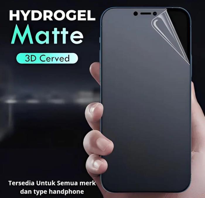 Gambar Super Defense Anti Gores HYDROGEL Semua TYPE PONSEL Custom Screen Guard Protector Antigores Matte Anti Glare HD Ultra Fit Explosion Proof untuk iPhone Samsung Oppo Vivo Xiaomi Huawei LG Lenovo One Plus HTC Honor Redmi Black Shark Motorola Nokia Infinix - SUPER MATTE, CASE FRIENDLY dari hyleshops undefined Tokopedia