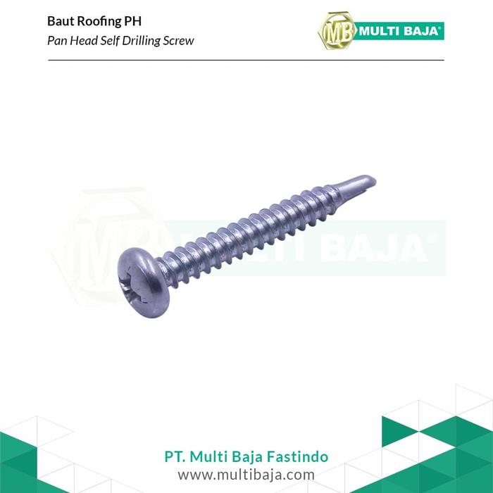 Jual Baut Roofing PH Stainless Steel M4 x 19 (Pan Head Drilling Screw ...