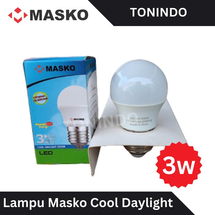 Gambar Lampu Bohlam Masko LED Cahaya Putih 3w-13w - 3watt dari Tonindo undefined 2 Tokopedia