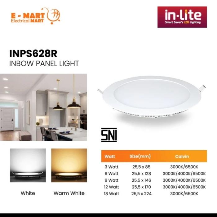 Jual downlight panel inbow InLite INPS628R 6w plafon 6 watt inps 628r ...