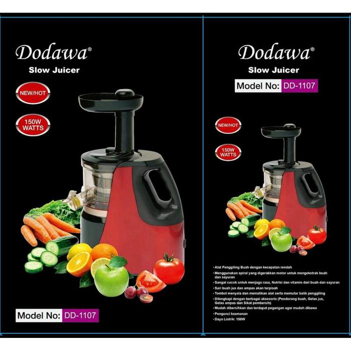 Jual DODAWA DD 1107 Slow Juicer Merah Murah ,Ori dan Garansi Resmi Dodawa Jakarta Barat