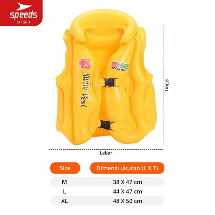 Gambar SPEEDS Swim Vest Jaket Pelampung Rompi Renang Size M L XL ABC 020-1 - 1 KUNIN, M dari Calary Toys undefined Tokopedia