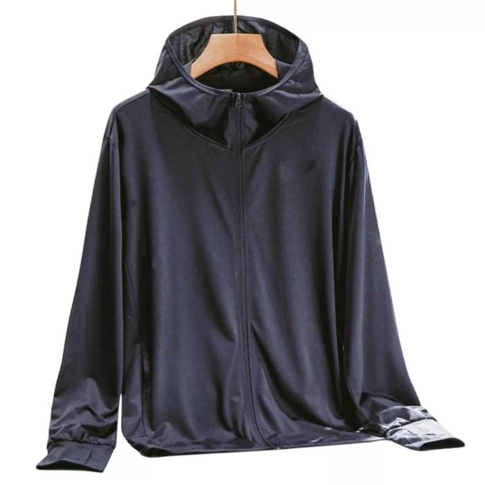 Gambar Jaket Olahraga Jumbo Big Size Dry fit Elastic UV protect Fashionable - BLack, 2Xtra Large dari Low Profiles undefined Tokopedia