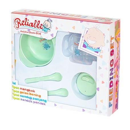Gambar Reliable Feeding Set Baby Reliabel Tempat Makan Bayi Gift Kado Newborn - FS-5002 Hijau dari Applebaby29 undefined Tokopedia